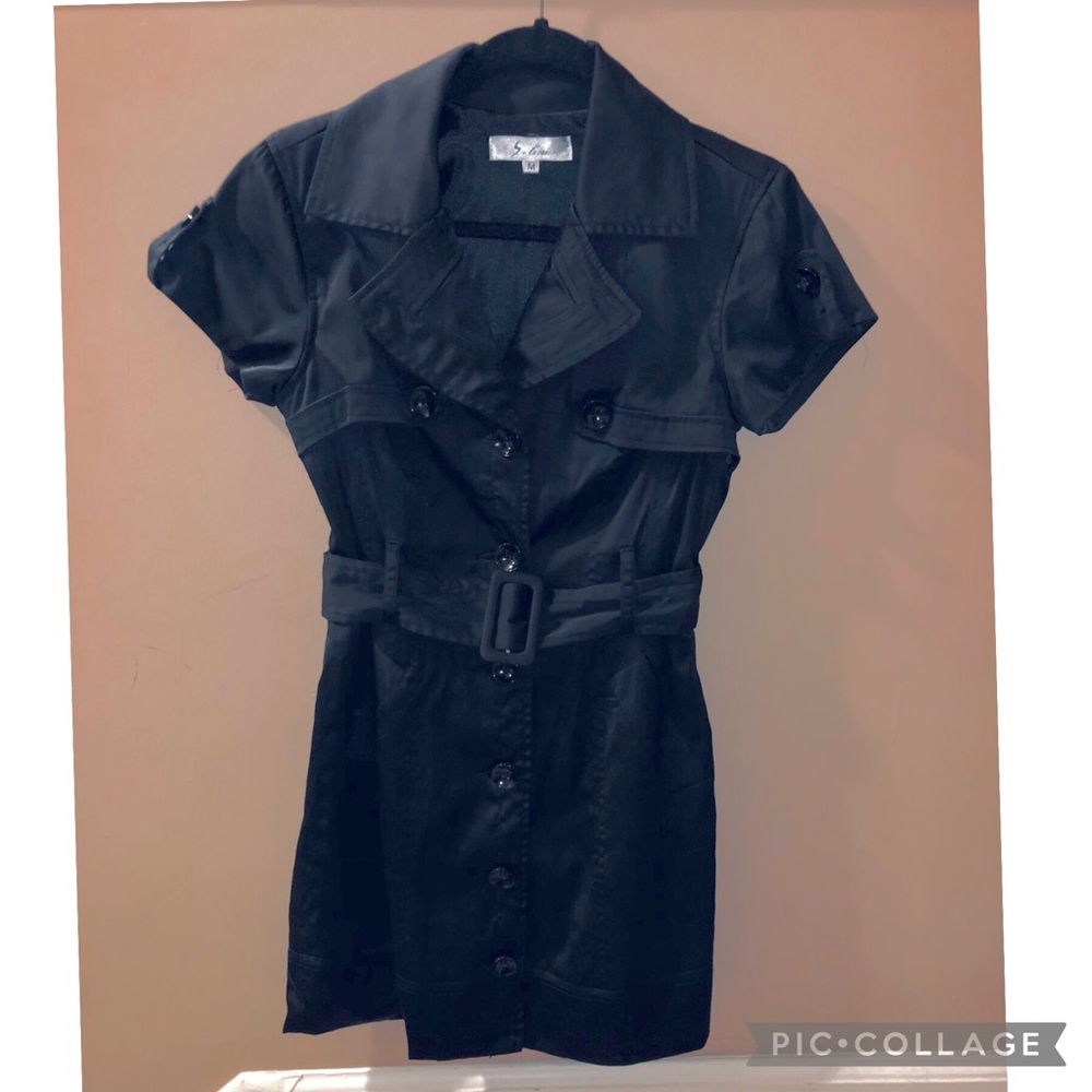 Black belted dress